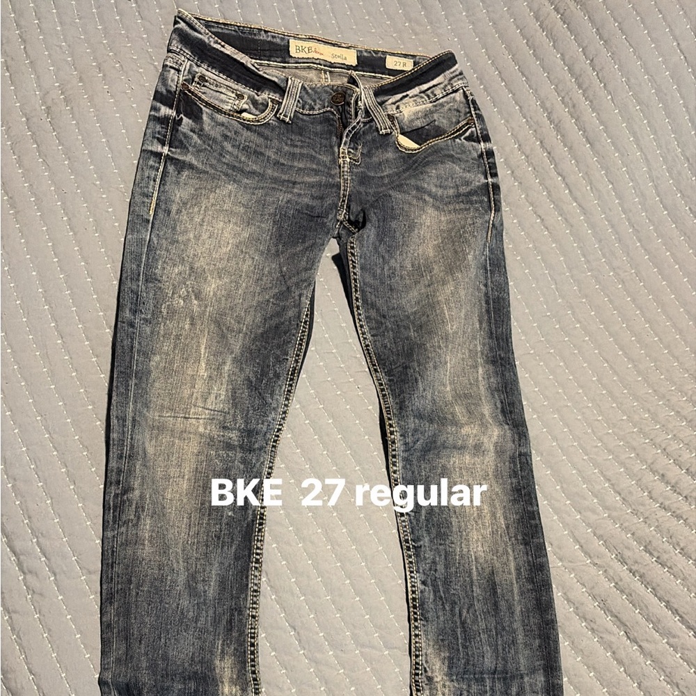 BKE Women's Distressed Black Jeans